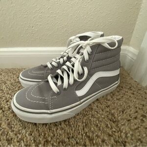 VANS sk8 hi Frost Gray Canvas men 4.5 / women 6.0 barely worn EUC